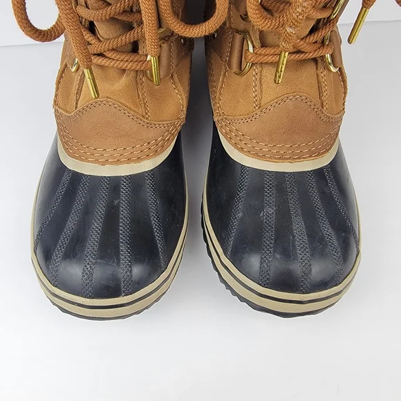 Sorel Boots Joan of Arctic Waterproof Winter Faux Fur Tall Insulated Tan Suede - Picture 5 of 14